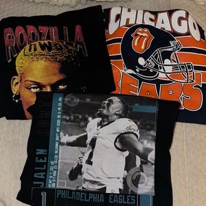 athletic tshirts variety set of 3 small